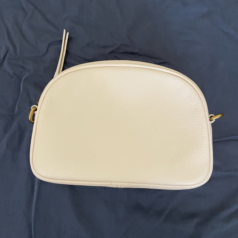 Jcrew white leather crossbody bag
